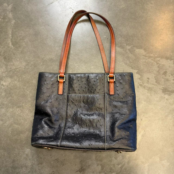 DOONEY & BOURKE Small Lexington Ostrich-Embossed Tote Shoulder Bag - Picture 5 of 8